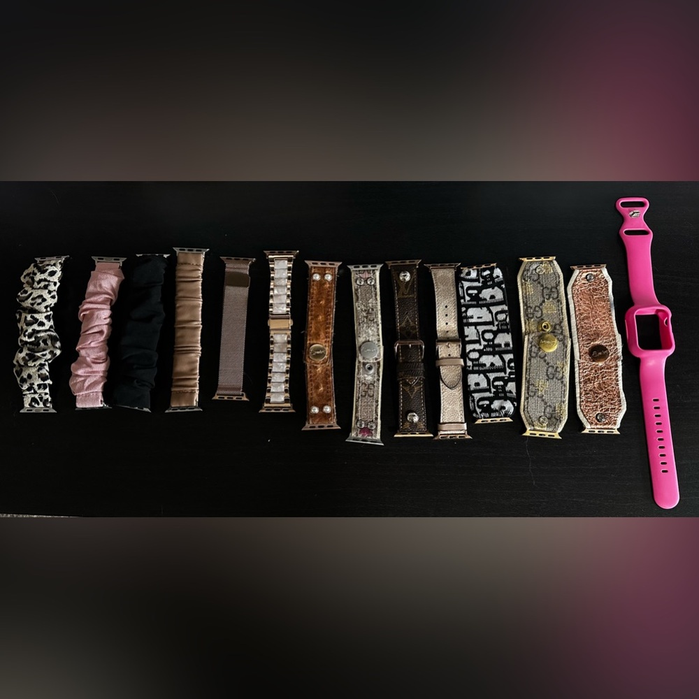 Assorted Watch Bands for Apple Watch Series 5 38-40MM sizes.